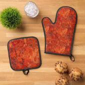 Oven Mitt and Pot Holders Ovenwant & Pannenlap Set (Top down)