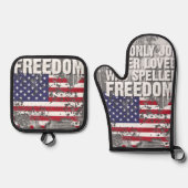 Oven Mitt and Pot Holders Ovenwant & Pannenlap Set (Voorkant)