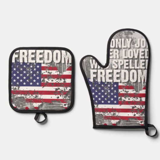 Oven Mitt and Pot Holders Ovenwant & Pannenlap Set (Voorkant)