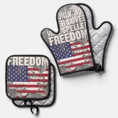 Oven Mitt and Pot Holders Ovenwant & Pannenlap Set (Voorkant / Achterkant)