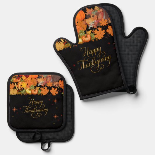 Oven Mitt and Pot Holders Set (Voorkant / Achterkant)