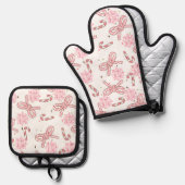 Oven Mitt and Pot Holders Set (Voorkant / Achterkant)