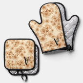 Oven Mitt en Pothouders Monogram Ovenwant & Pannenlap Set (Voorkant / Achterkant)