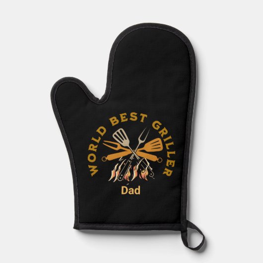 Oven Mitt et Pot Holders monde Meilleur griller Pa (Recto)