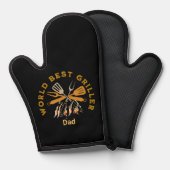 Oven Mitt et Pot Holders monde Meilleur griller Pa (Recto/Verso)