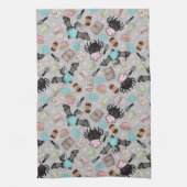 Oven Mitt-Halloween Baking Besties-Grijs Theedoek (Verticaal)