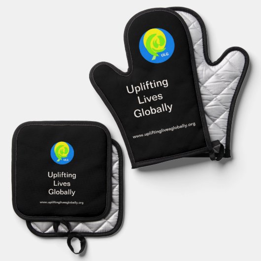 Oven Mitt & Pot Holder Set (Voorkant / Achterkant)