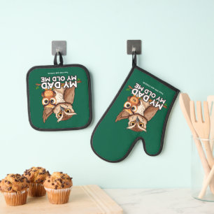 Oven Mitt & Pot Holder Set: Mijn vader Mijn oude i Ovenwant & Pannenlap Set