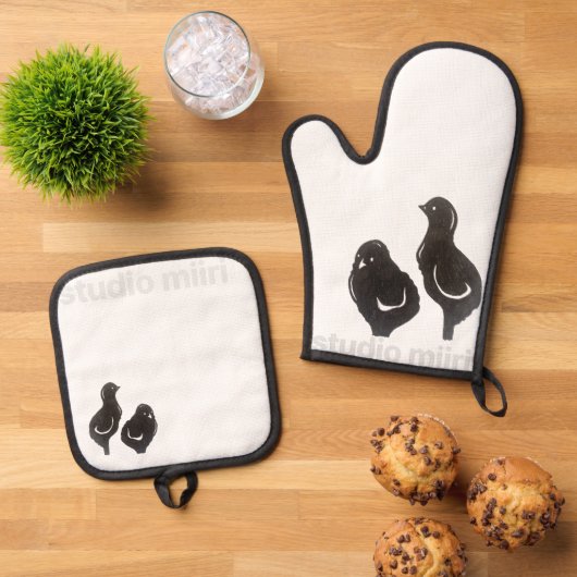 OVEN MITT & POT HOLDER studio miiri Ovenwant & Pannenlap Set (Top down)