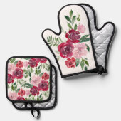 Oven Mitt Potholder Set (Voorkant / Achterkant)