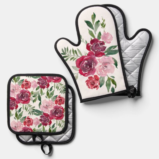 Oven Mitt Potholder Set (Voorkant / Achterkant)