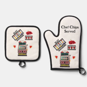 Oven Mitt & Pothouders Casino Keuken Gambler Ovenwant & Pannenlap Set