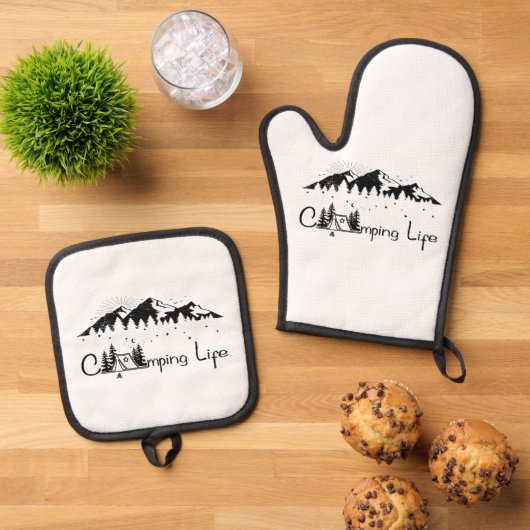 Oven Mitts & Pot Holders Set (Top down)