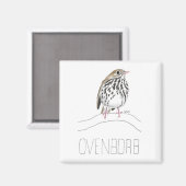 Ovenborb (Ovenbird) Magneet (Voorkant / Achterkant)