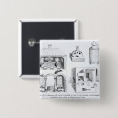 ovens en diverse toestellen vierkante button 5,1 cm (Voorkant /achterkant)