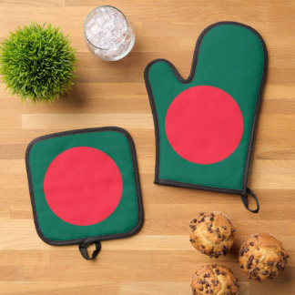 Ovenwant en pannenlappen, vlag van Bangladesh & Pannenlap Set