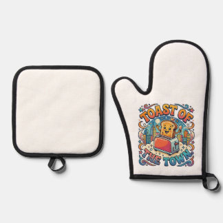 Ovenwanten en pannenlappen ovenwant & pannenlap set