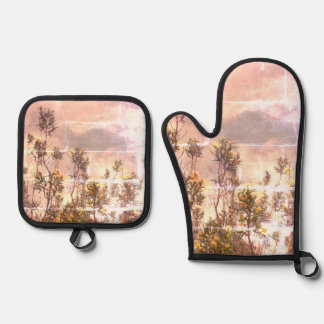 Ovenwanten en pottenhouders ovenwant & pannenlap set