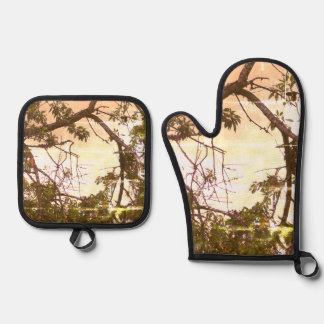 Ovenwanten en pottenhouders ovenwant & pannenlap set