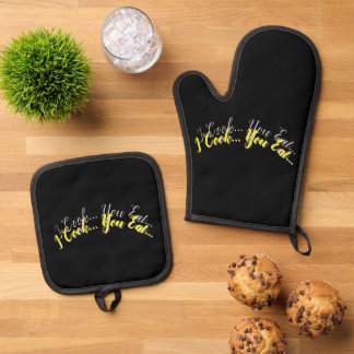 Ovenwanten en pottenhouders ovenwant & pannenlap set