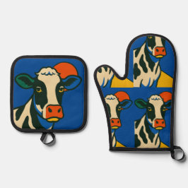 Ovenwanten en pottenhouders ovenwant & pannenlap set