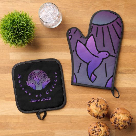 Ovenwanten en pottenhouders ovenwant & pannenlap set (Top down)