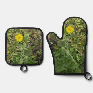 OVENWANTEN &POT HOLDER BLOEMSTIJL ONTWERP OVENWANT & PANNENLAP SET