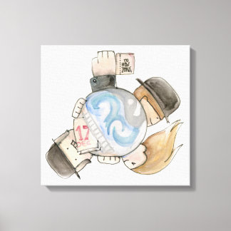 Over 80 dagen over de hele wereld canvas afdruk