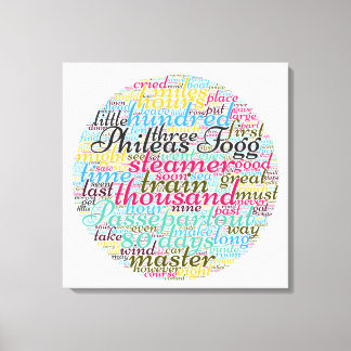 Over 80 dagen over de hele wereld canvas afdruk