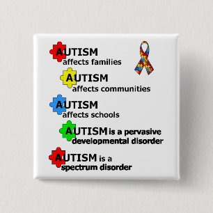 OVER AUTISME VIERKANTE BUTTON 5,1 CM