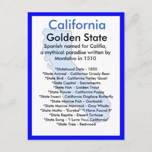 Over Californië Briefkaart