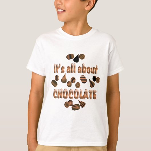 Over chocolade t-shirt (Voorkant)