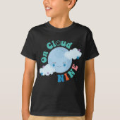 Over Cloud Nine Groovy Planet, Happy 9de verjaarda T-shirt (Voorkant)