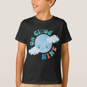 Over Cloud Nine Groovy Planet, Happy 9de verjaarda T-shirt
