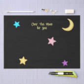 Over de aangepaste tekst Moon en Stars Tissuepapier (Craft)
