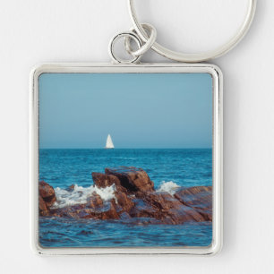 Over de Atlantische Oceaan zeilen Sleutelhanger