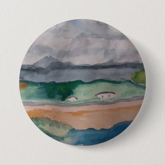 Over de baai ronde button 7,6 cm (Voorkant)