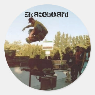 over de BBQ, Skateboard Ronde Sticker