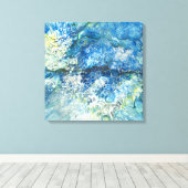 Over de bergen Over het Zee Canvas Wrap Afdruk (Insitu (Houten vloer))