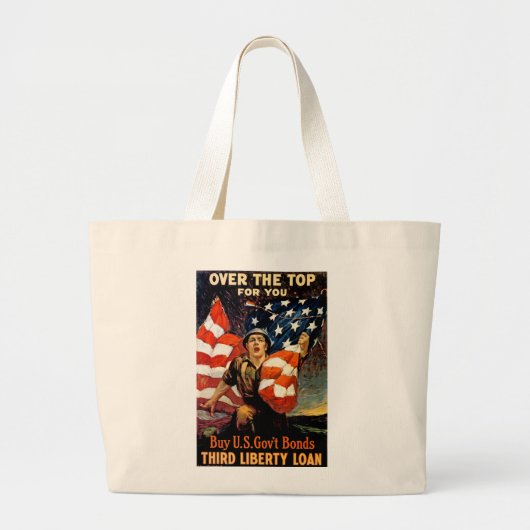 Over de bovenkant voor u grote tote bag (Voorkant)