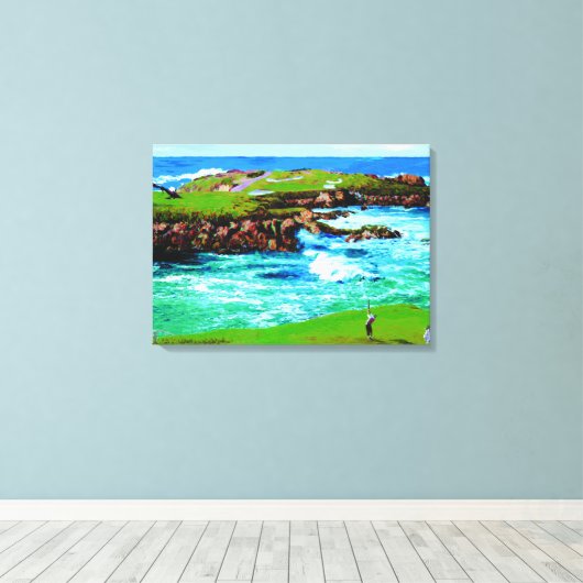 Over de Breakers op 16e op Canvas (Insitu (Houten vloer))