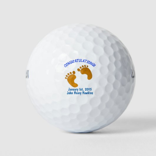 Over de geboorte van je Baby - Golfbal Keepsake Golfballen (Voorkant)