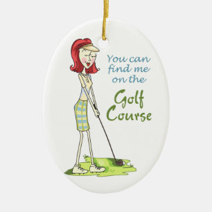 Over de Golfcursus Keramisch Ornament
