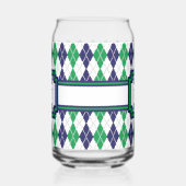 Over de groene Argyle Blikvorm Glas (Links)