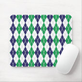 Over de Groene Argyle Mousepad Muismat (Met muis)