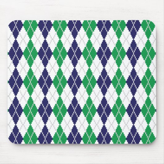 Over de Groene Argyle Mousepad Muismat (Voorkant)