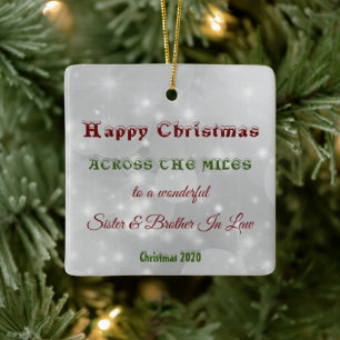 Over de hele Miles Kerstzuster & Broeder in de wet Keramisch Ornament