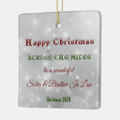 Over de hele Miles Kerstzuster & Broeder in de wet Keramisch Ornament (Links)