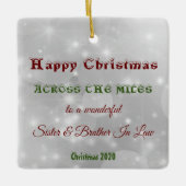 Over de hele Miles Kerstzuster & Broeder in de wet Keramisch Ornament (Voorkant)