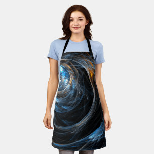 Over de hele wereld Abstract Kunstgeschaafd Schort